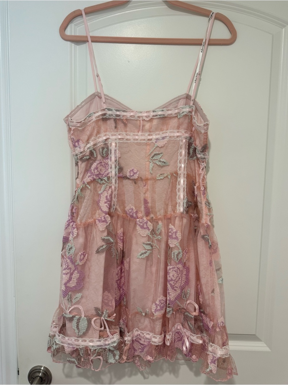 For Love and Lemons Emmeline Embroidery Ruffled Mini Dress - Picture 7 of 16